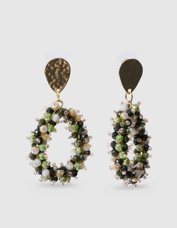Perlen-Tropfenohrringe Grün SHOEBY ACCESSOIRES