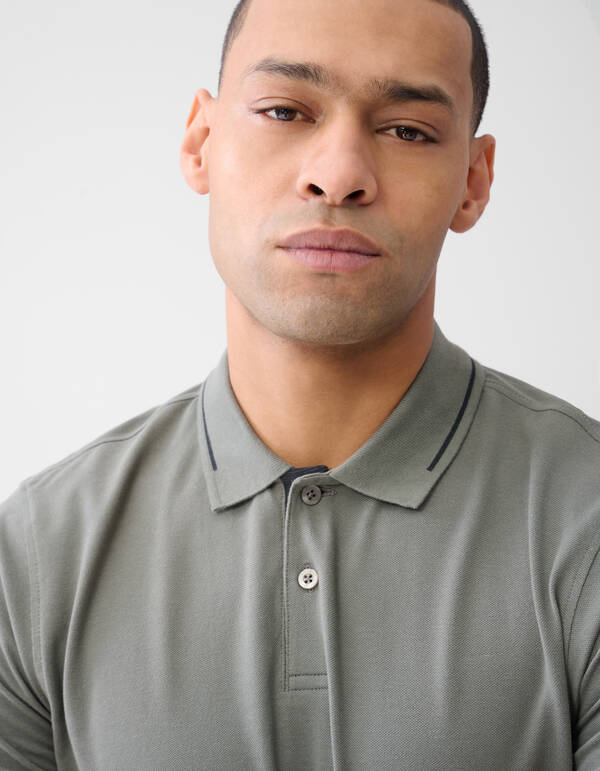 Piqué-Polo Dunkelgrün SHOEBY MEN