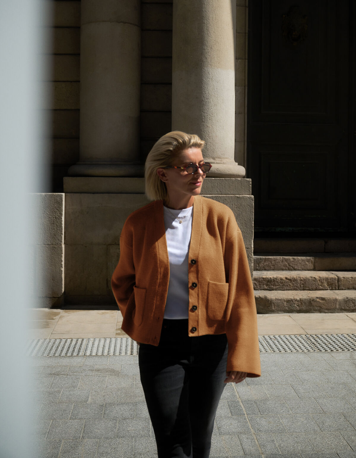 V-Ausschnitt-Strickjacke Camel By Lonneke SHOEBY WOMEN