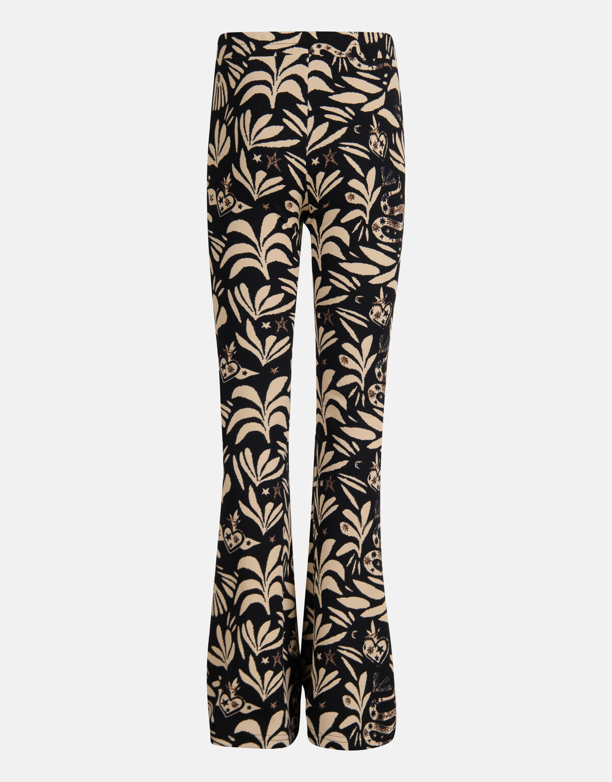 Graphic Flared Legging Schwarz/Beige SHOEBY GIRLS