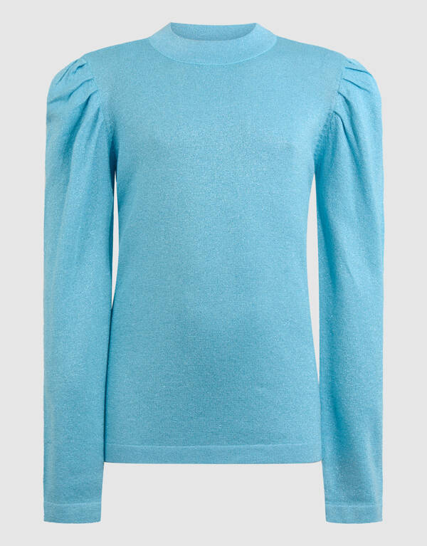 Glitzer Langarmoberteil Blau SHOEBY GIRLS