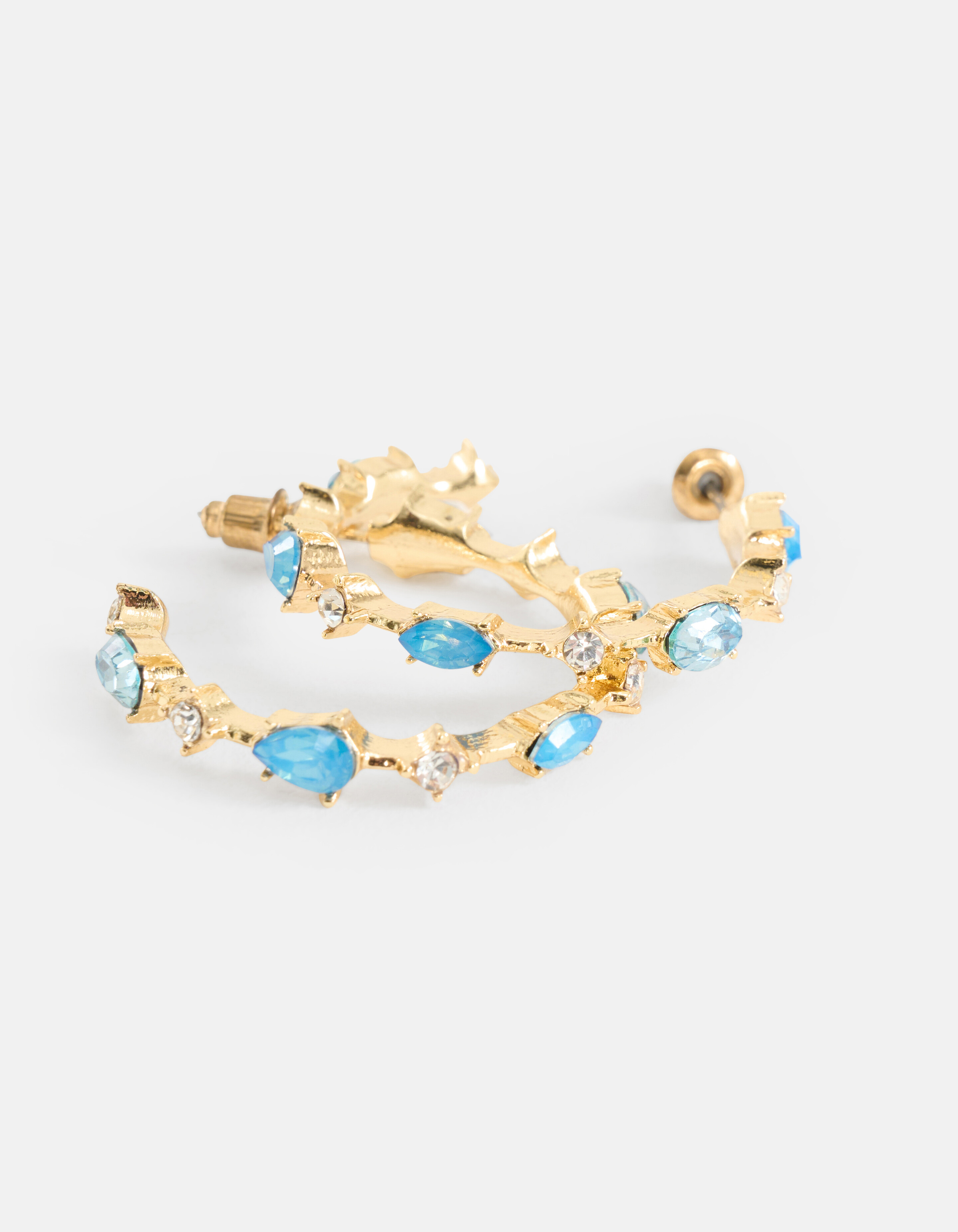 Farbige Stein-Ohrringe Blau SHOEBY ACCESSOIRES