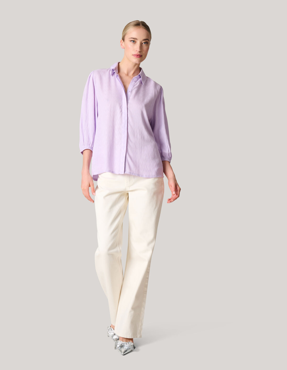 Jacquard Bluse Hellviolett SHOEBY WOMEN