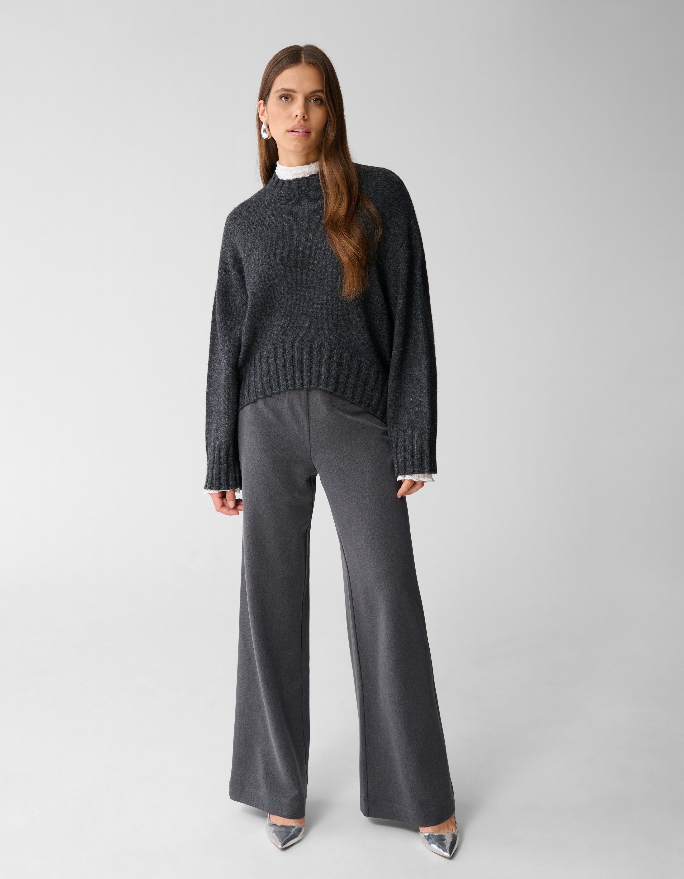 Übergroßer Strickpullover Dunkelgrau von Mieke SHOEBY WOMEN