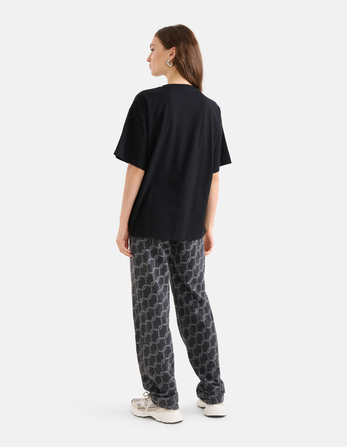 Strass-Ketten-T-Shirt Schwarz SHOEBY WOMEN