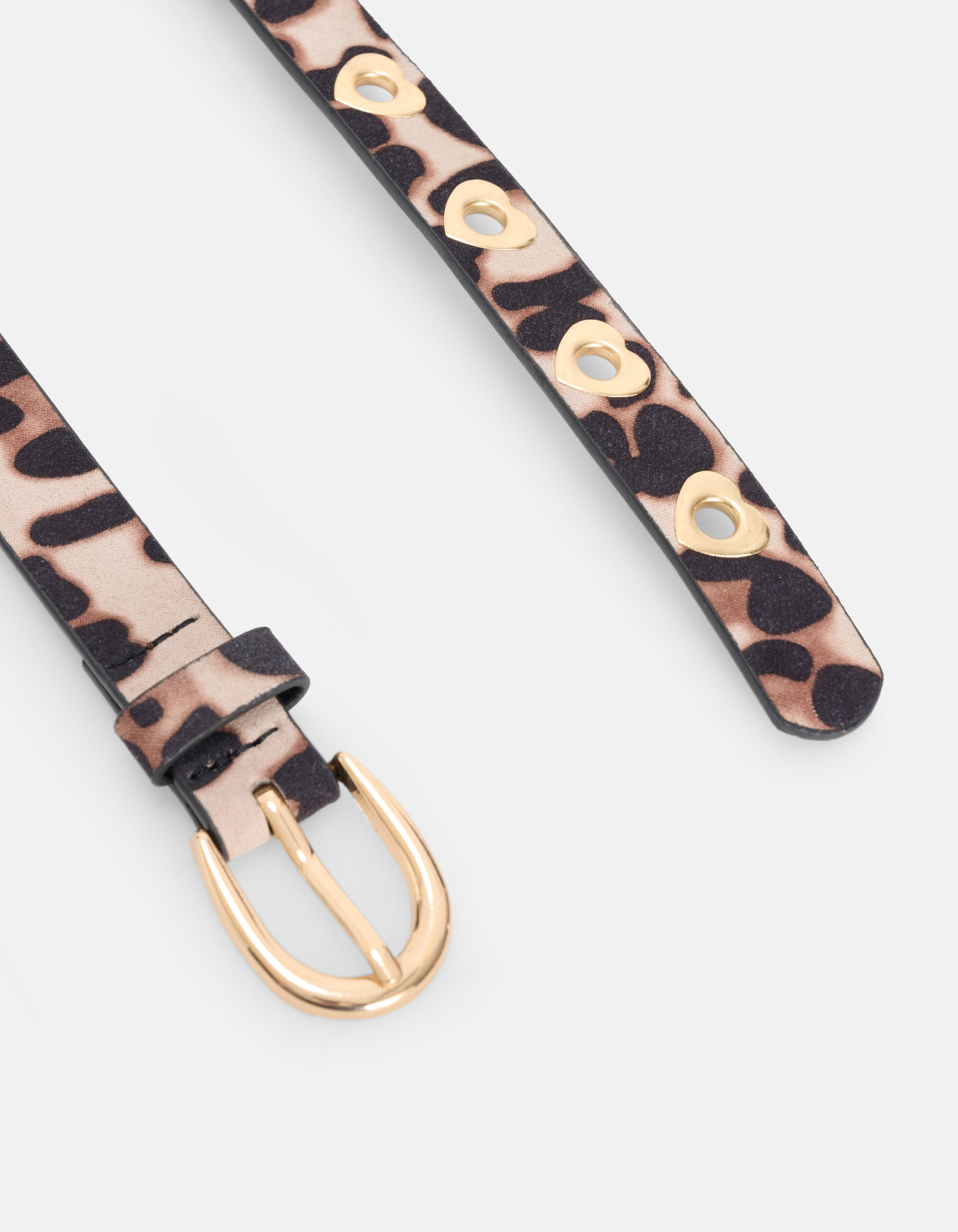 Leopard Heart Gürtel Hellbraun SHOEBY ACCESSOIRES