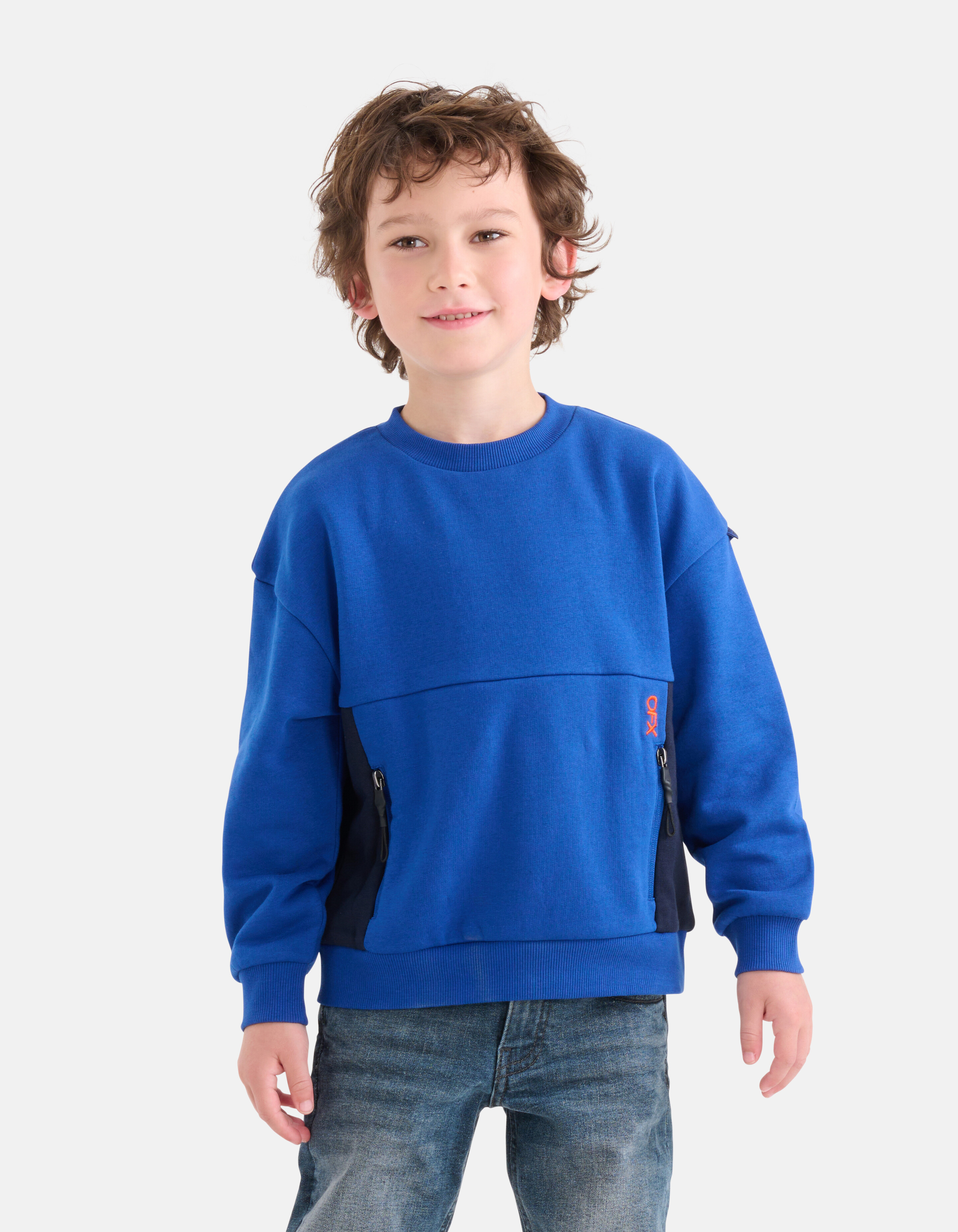 Pullover mit Reißverschluss Blau SHOEBY BOYS