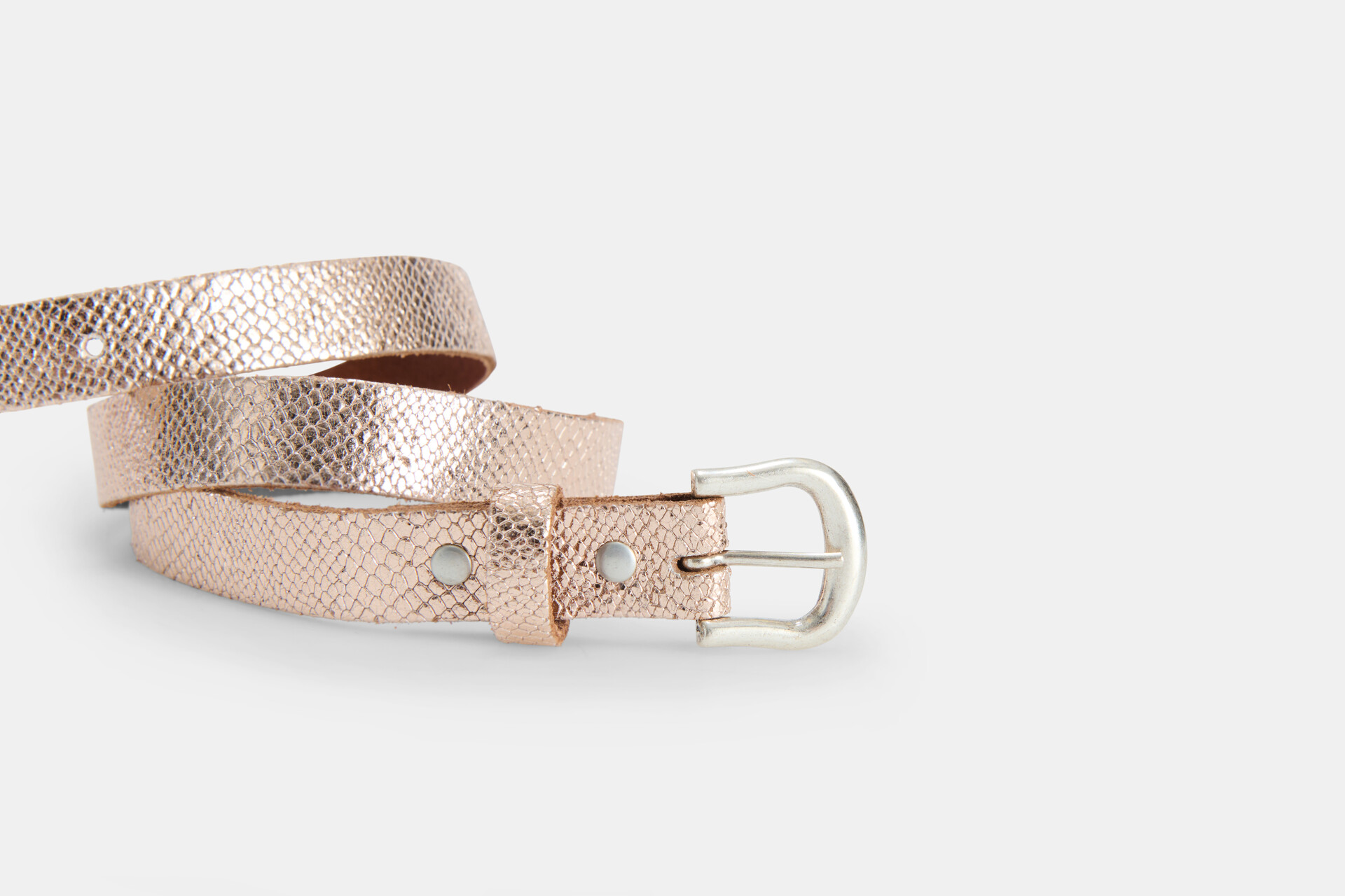 Metallischer Python-Gürtel SHOEBY ACCESSOIRES