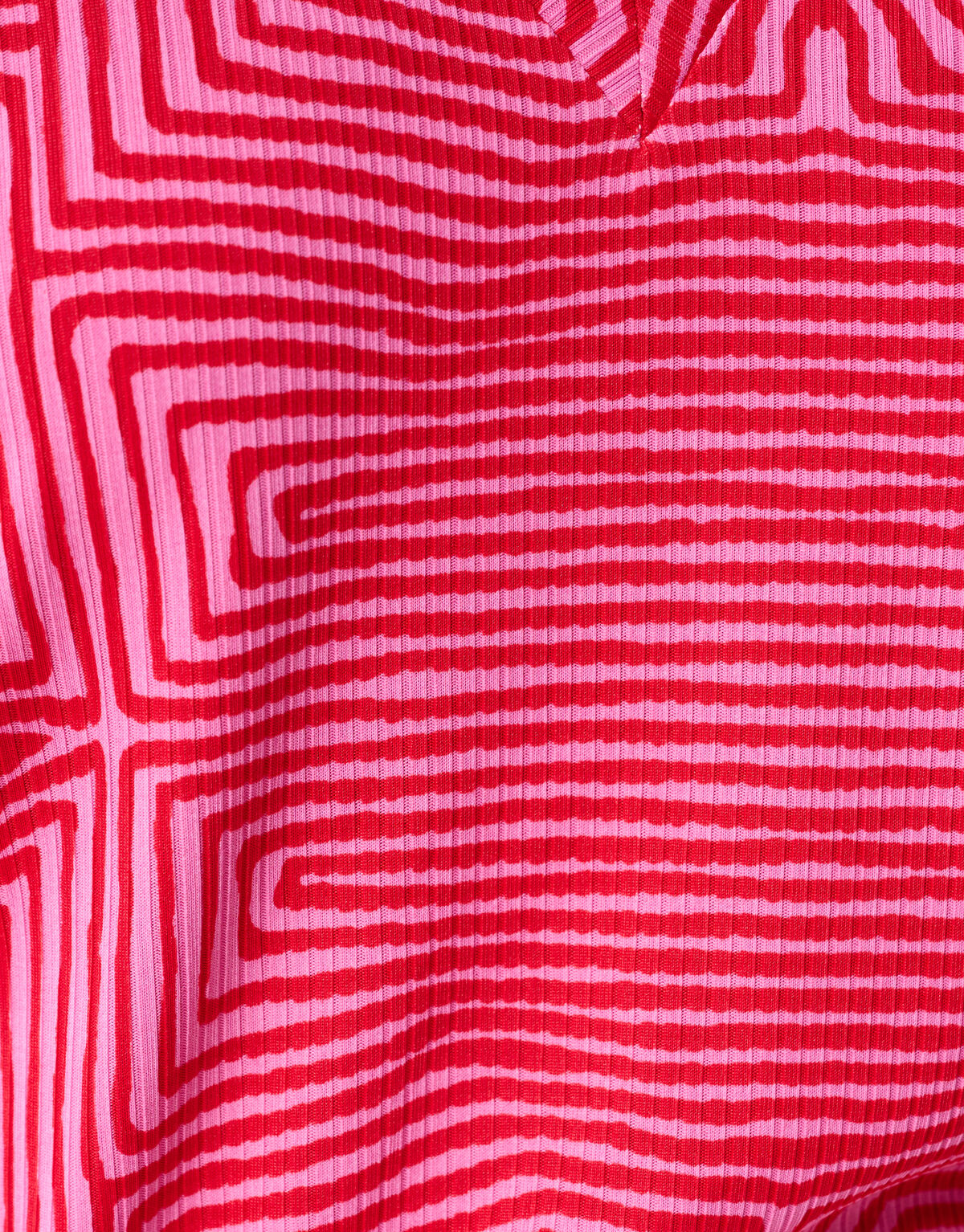 Bedrucktes Ripp-Jersey-Top Rosa/Rot SHOEBY WOMEN