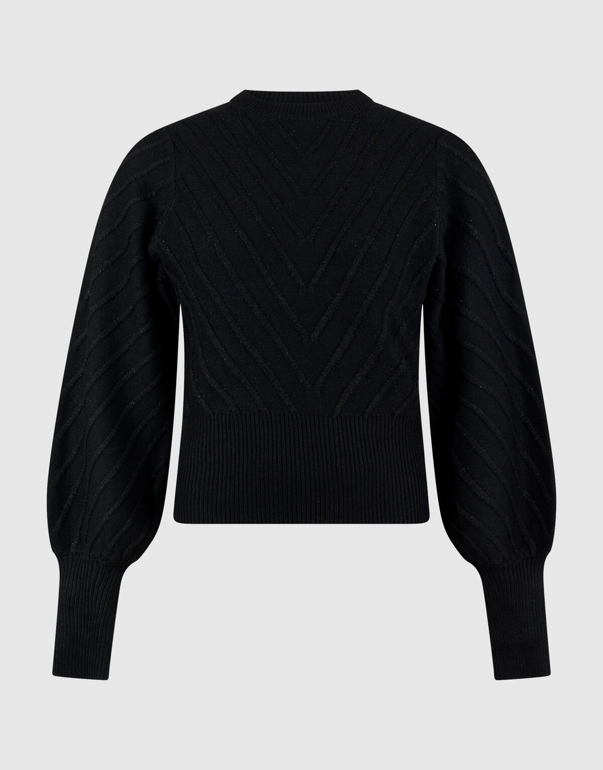 Schwarzer Glitzer-Strickpullover SHOEBY WOMEN