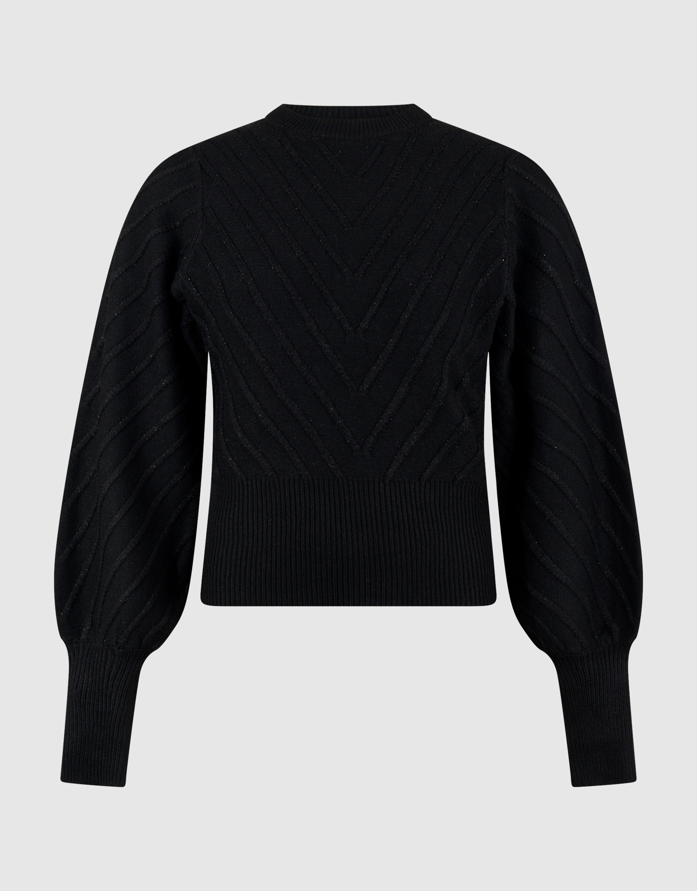 Schwarzer Glitzer-Strickpullover SHOEBY WOMEN