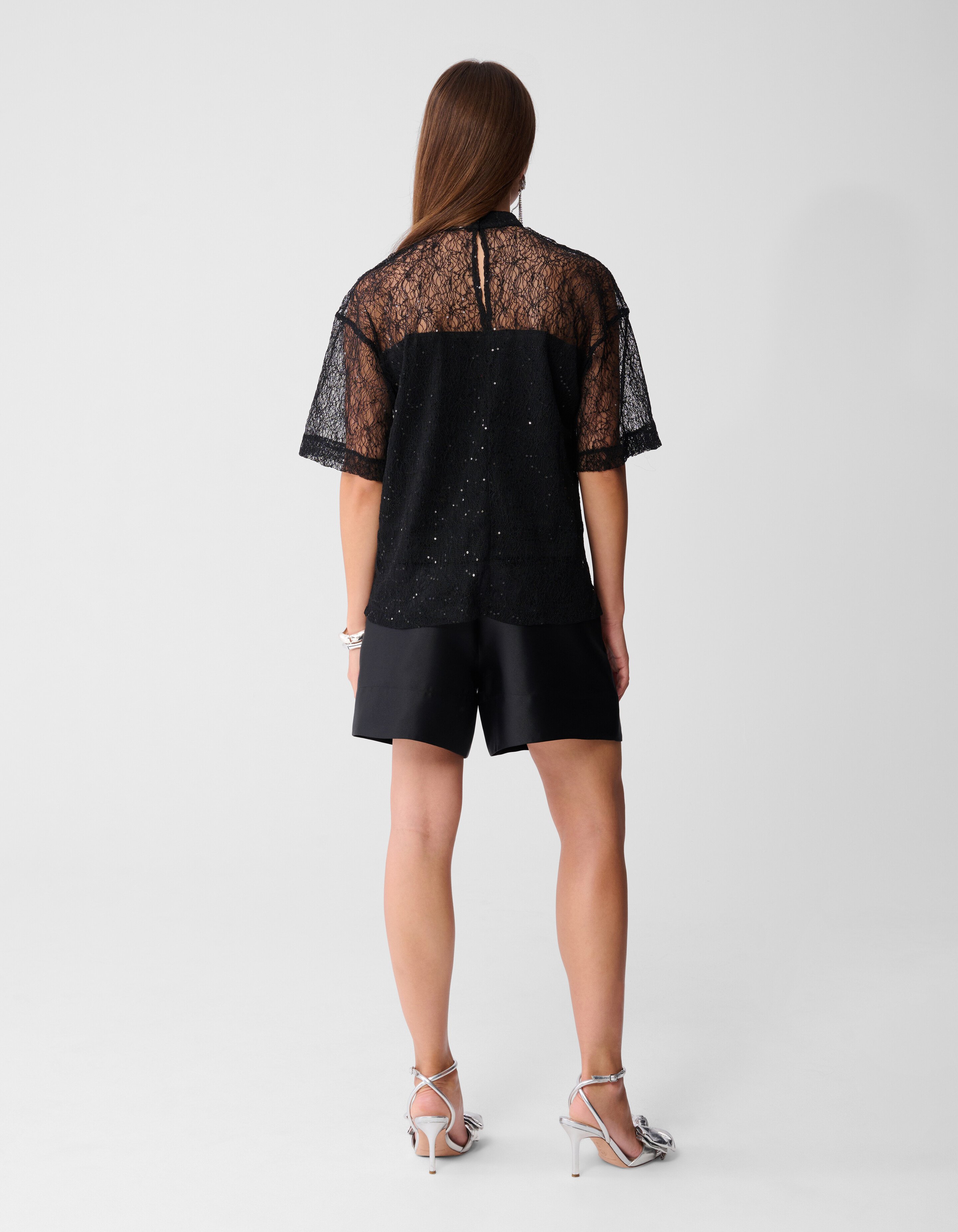 Kanten T-Shirt Schwarz SHOEBY WOMEN