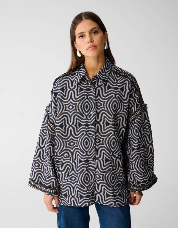 Jacquard Tape Jack Dunkelblau Von Mieke SHOEBY WOMEN