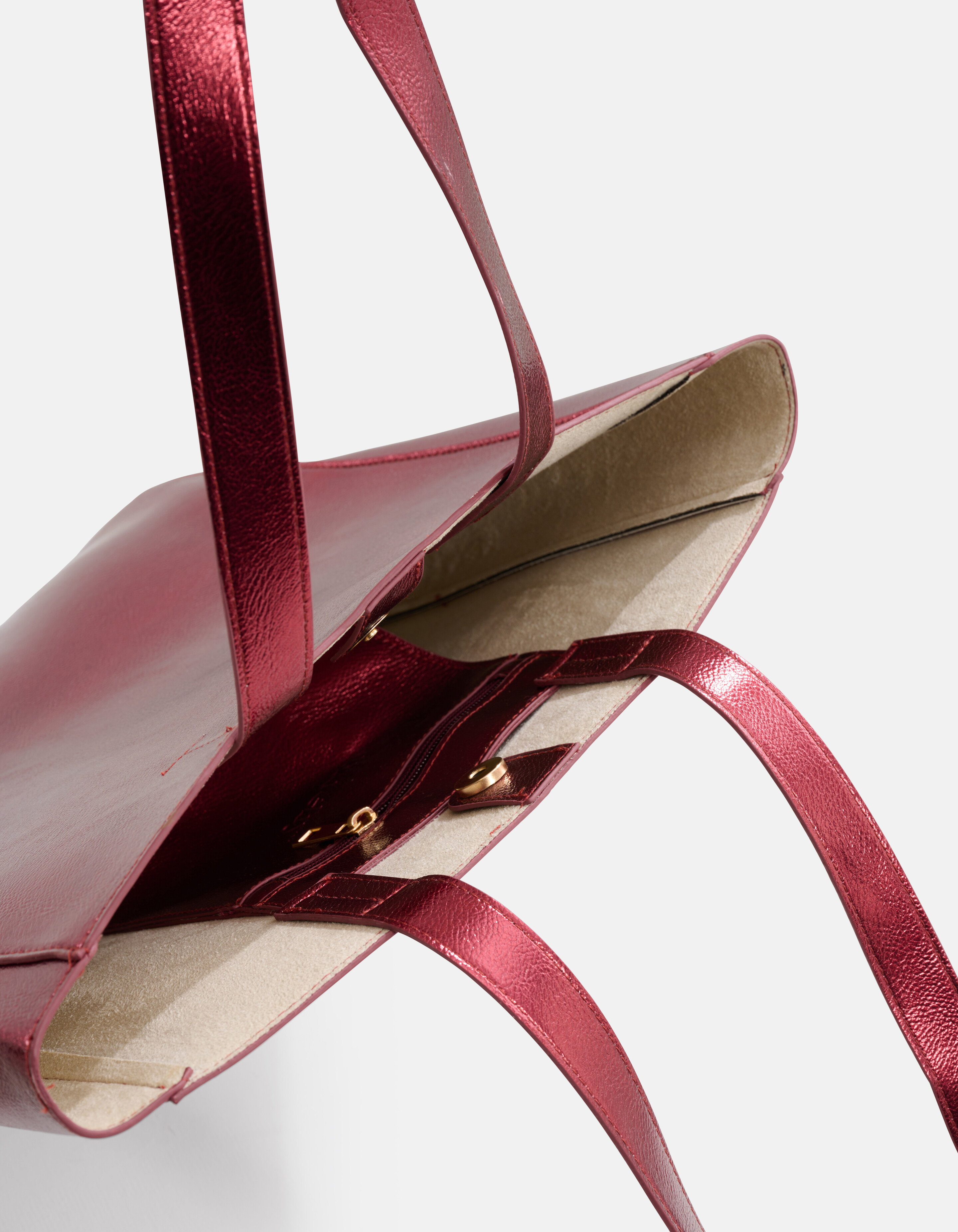 Metallic Shopper Tasche Bordeaux SHOEBY ACCESSOIRES