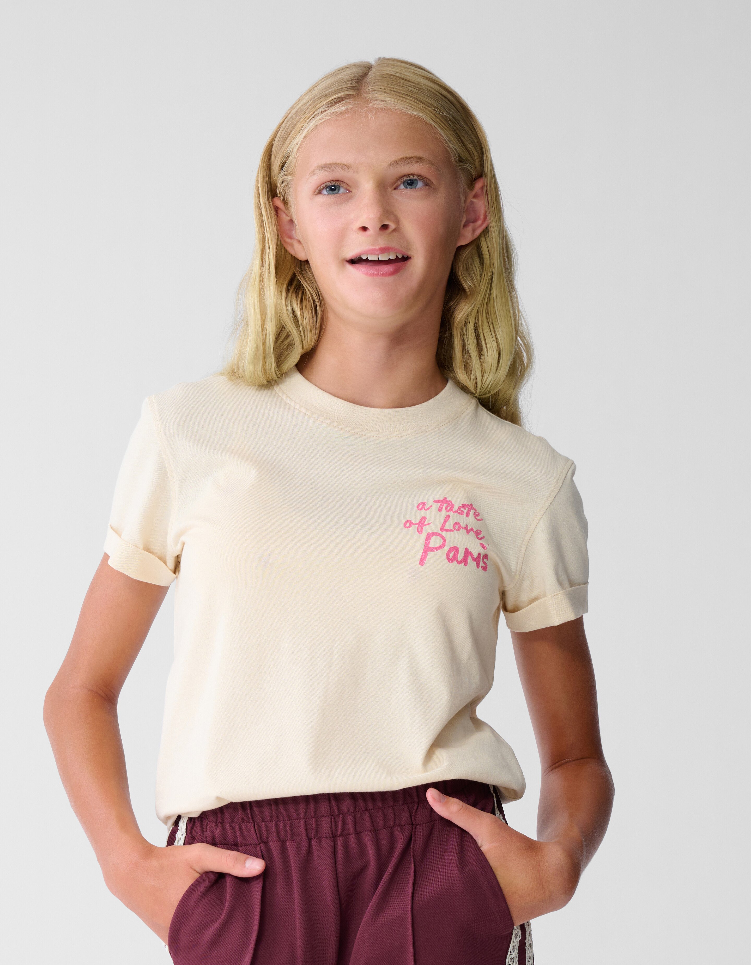 Taste Of Love Artwork T-Shirt Sand SHOEBY GIRLS