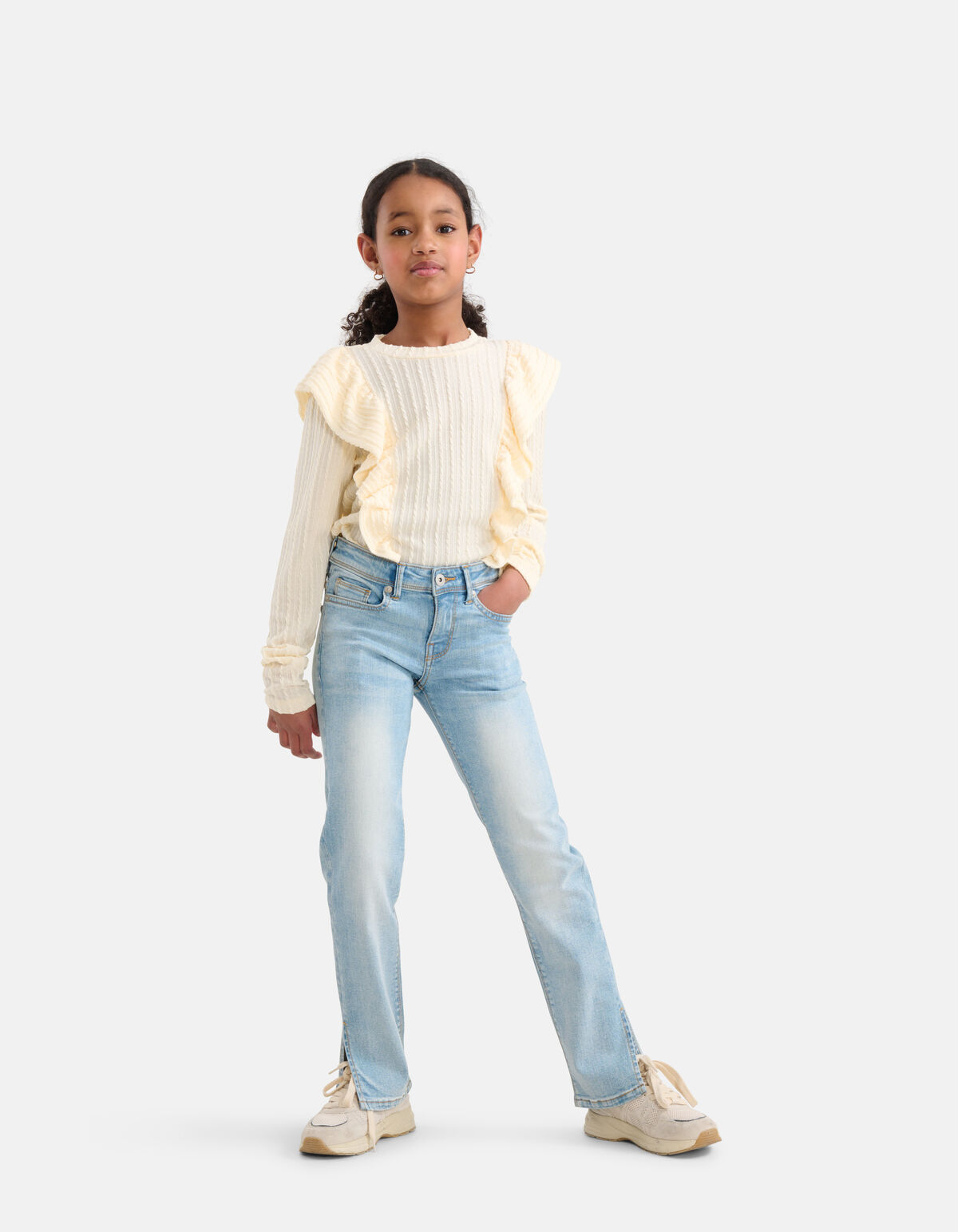 Straight Split Denim Jeans SHOEBY GIRLS