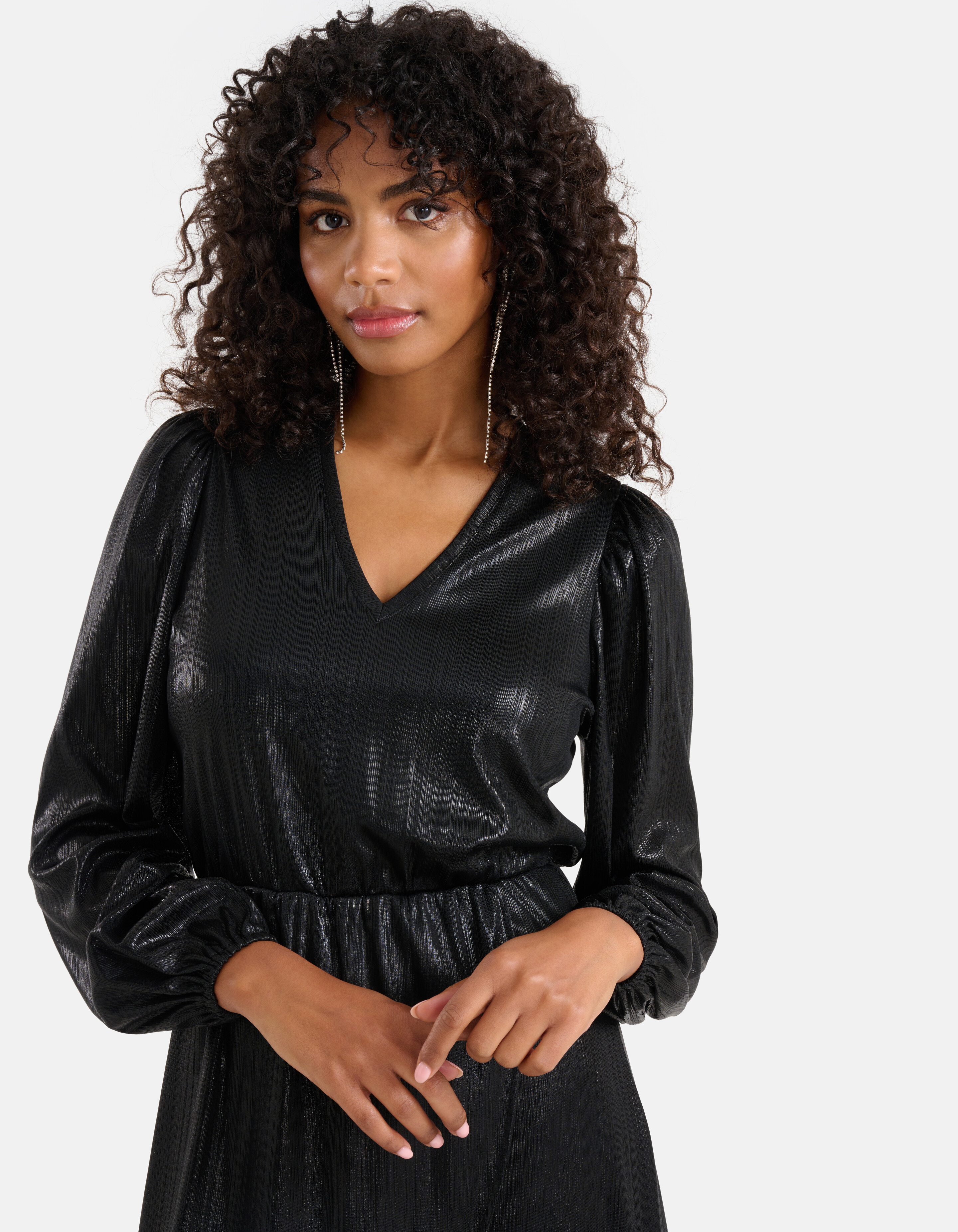 Beschichtetes Kleid Schwarz SHOEBY WOMEN