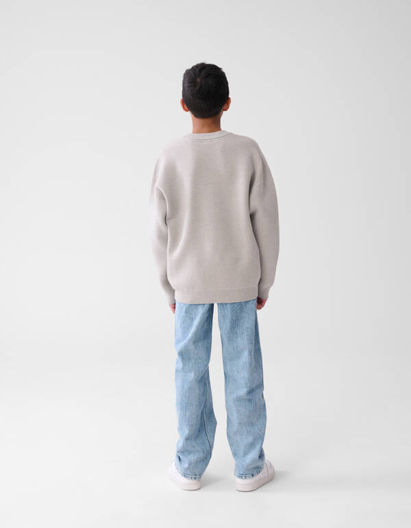 Text-Pullover Grau SHOEBY BOYS