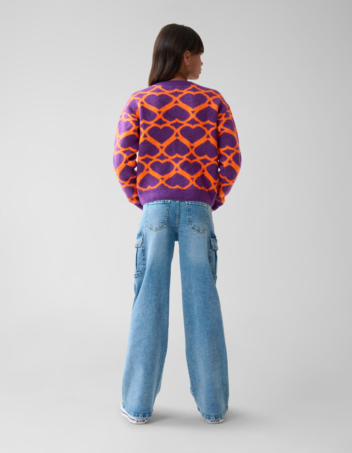 Lila Pullover mit Herzmotiv By Furmey SHOEBY GIRLS