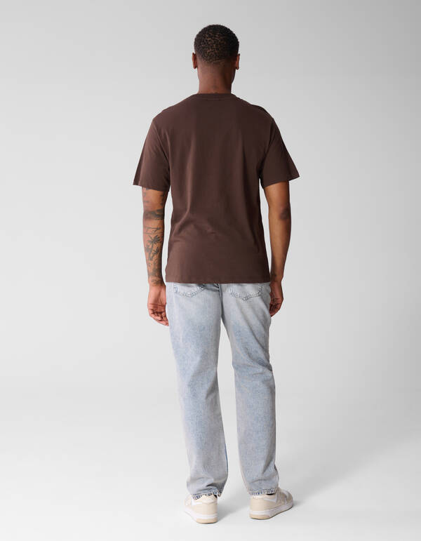 Einfarbiges T-Shirt Braun SHOEBY MEN