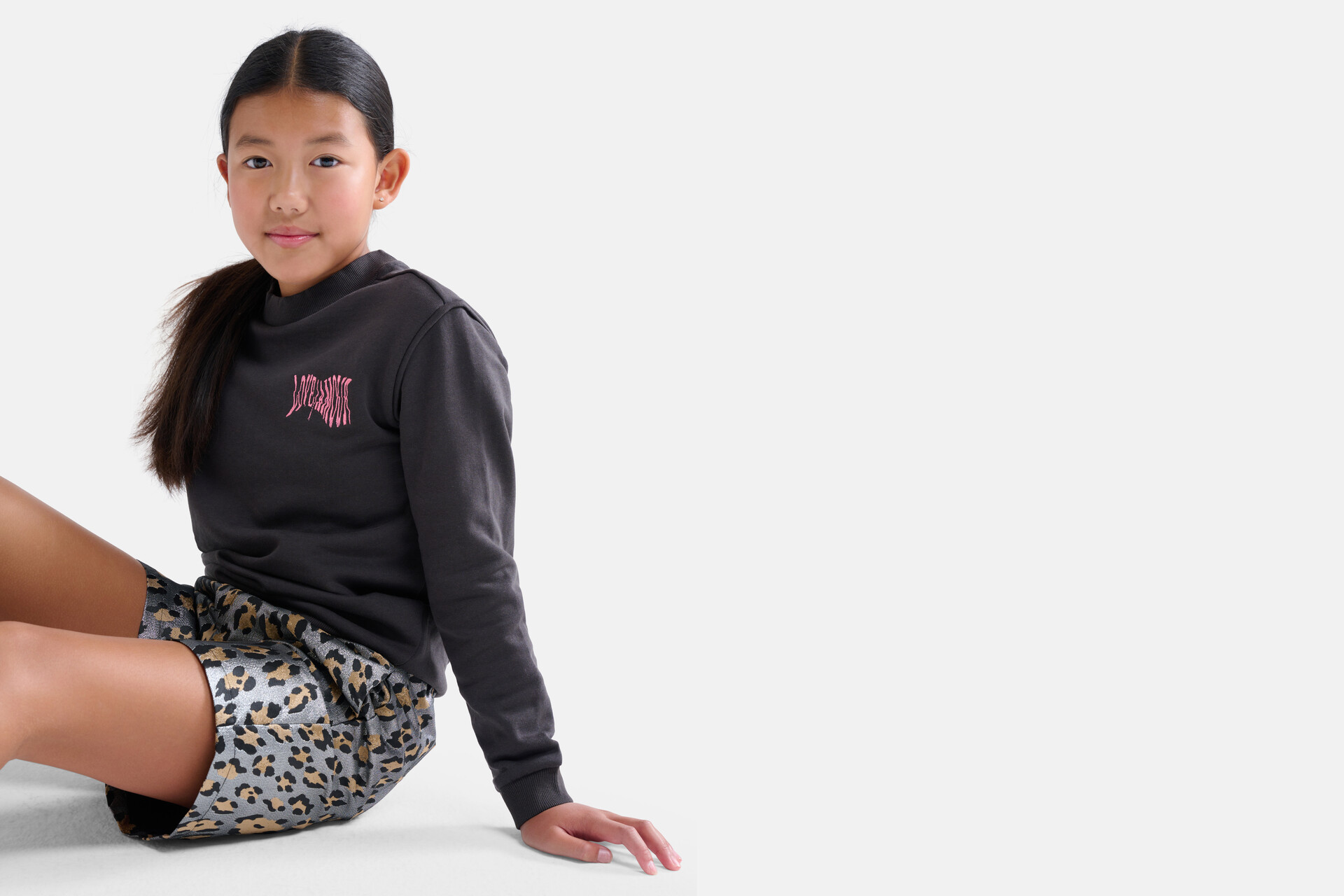 Sweatshirt mit Aufdruck Dunkelgrau SHOEBY GIRLS