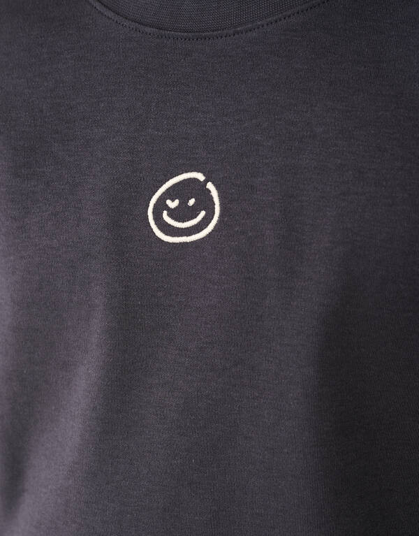 Smiley Artwork T-Shirt Dunkelgrau SHOEBY BOYS