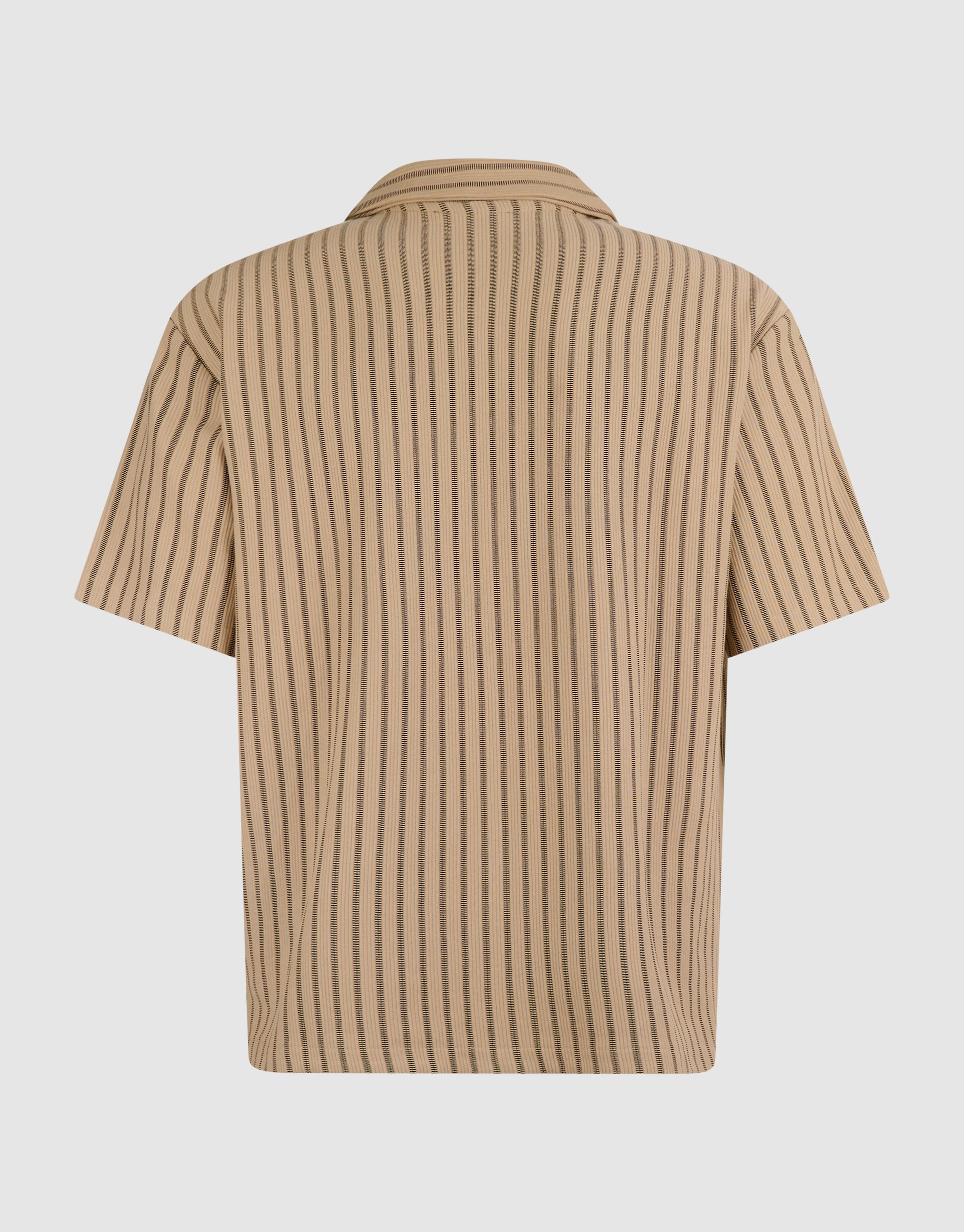 Pinstripe Rib Overhemd Zand SHOEBY MEN