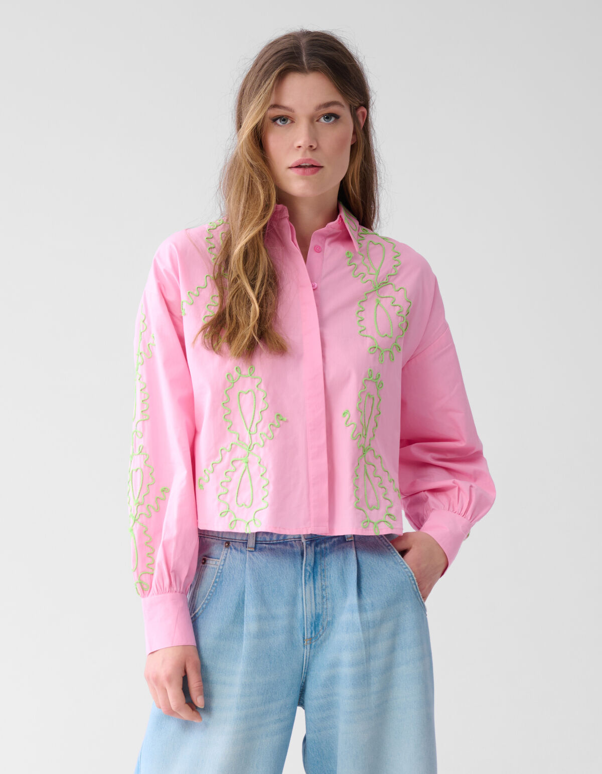 Gek&uuml;rzte Bluse Rosa SHOEBY WOMEN