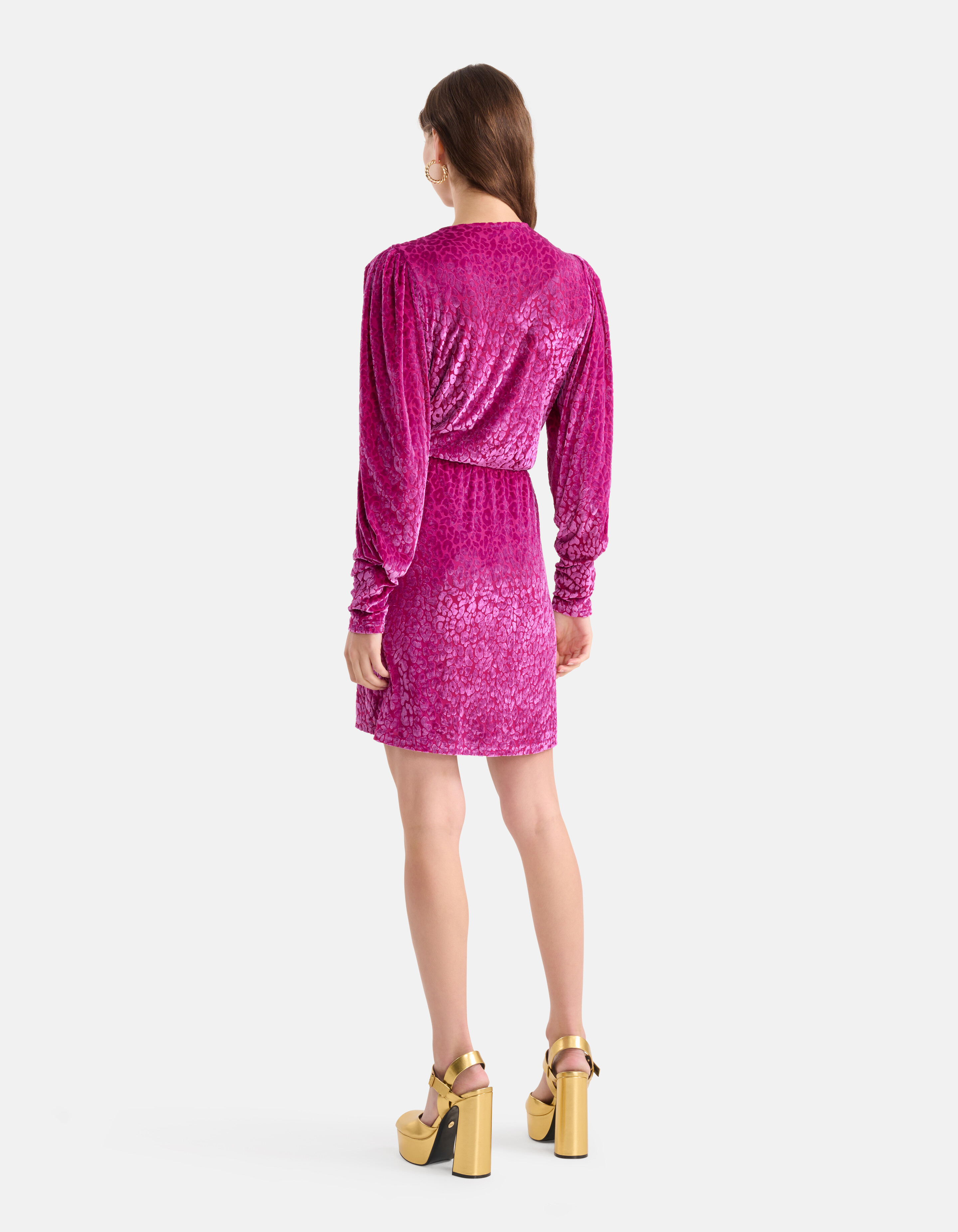 Samt Mesh Kleid Lila SHOEBY WOMEN