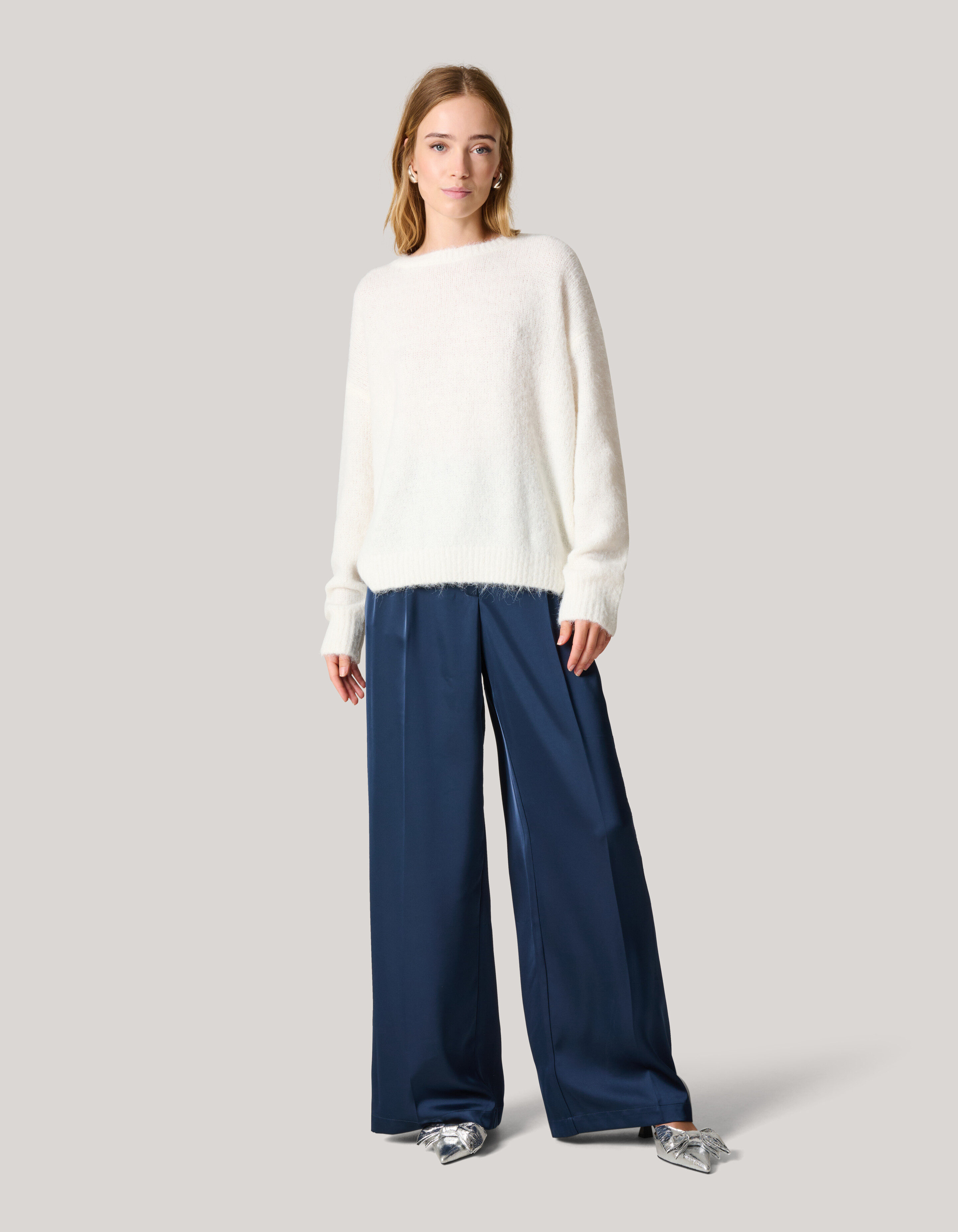 Gewickelter Pullover Off White SHOEBY WOMEN