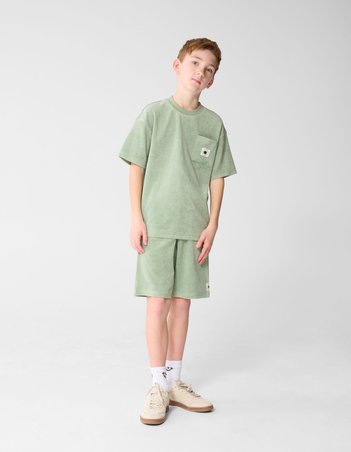 Frottee-Langarmshirt Hellgr&uuml;n SHOEBY BOYS