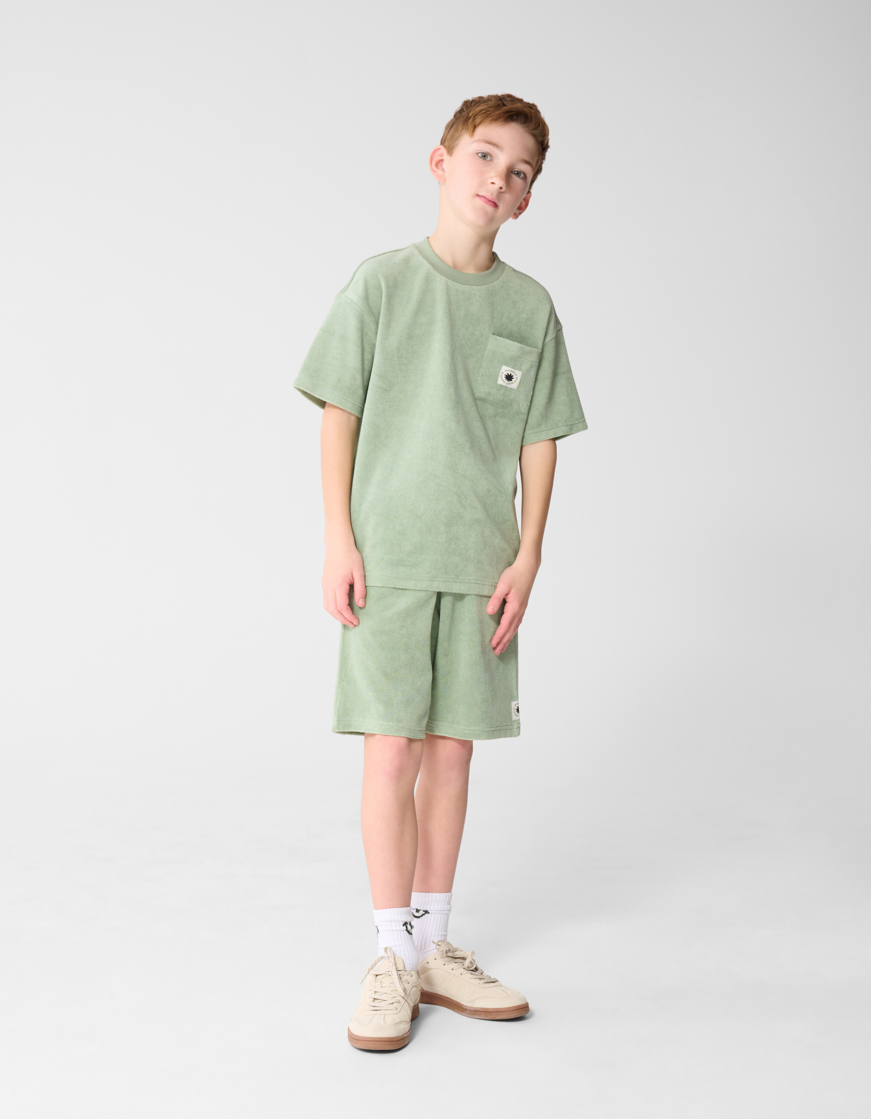 Frottee-Langarmshirt Hellgr&uuml;n SHOEBY BOYS