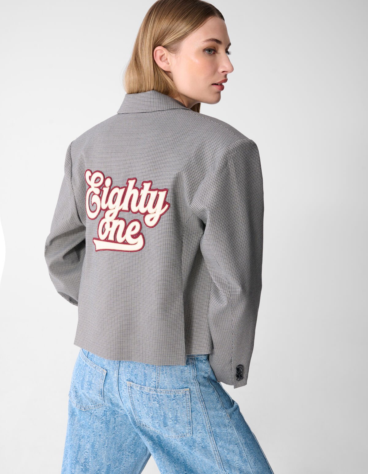 Sportlicher Oversized Karo-Blazer Grau SHOEBY WOMEN