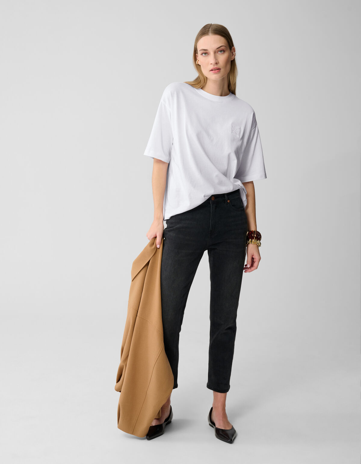 Oversized Basic T-Shirt Weiß Von Lonneke SHOEBY WOMEN