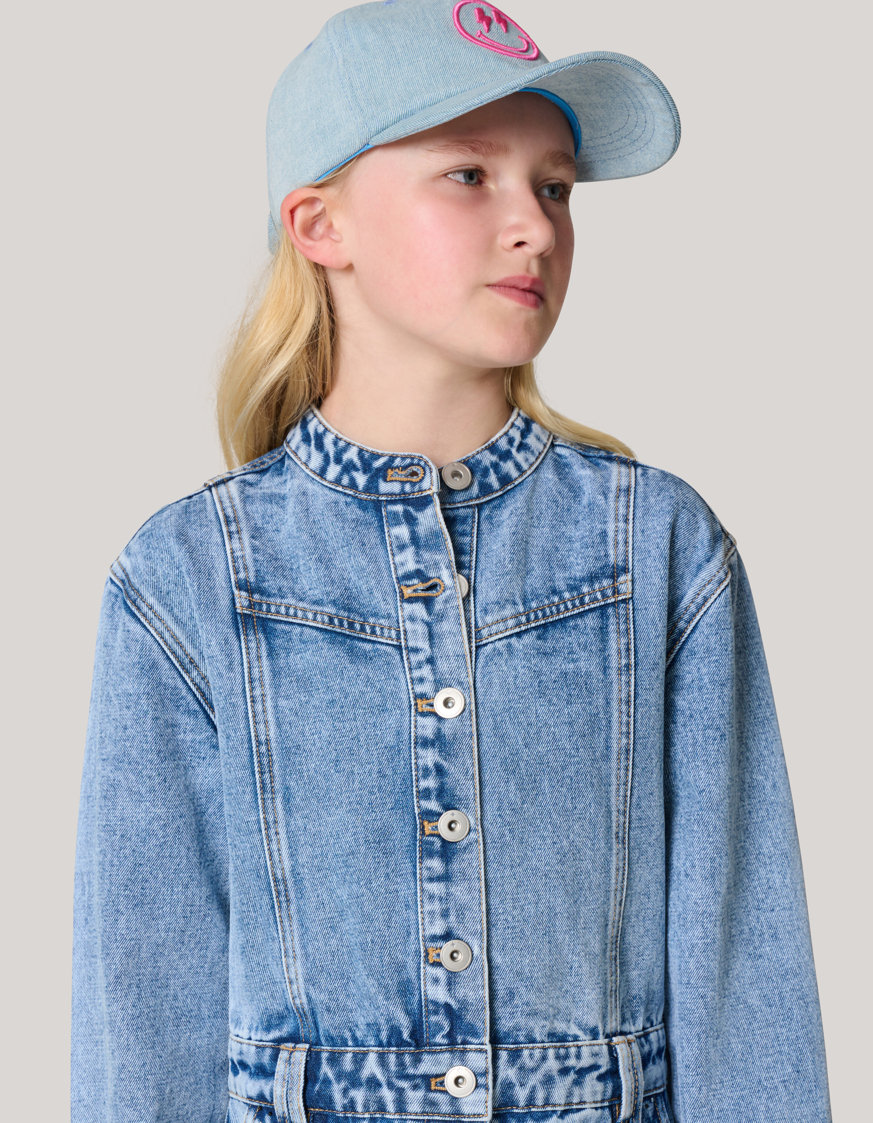 Gewaschenes Jeanskleid Blau SHOEBY GIRLS