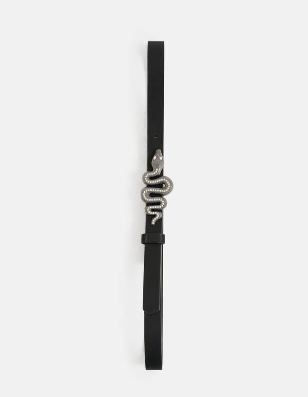 Gürtel mit Schlangenschnalle Schwarz SHOEBY ACCESSOIRES