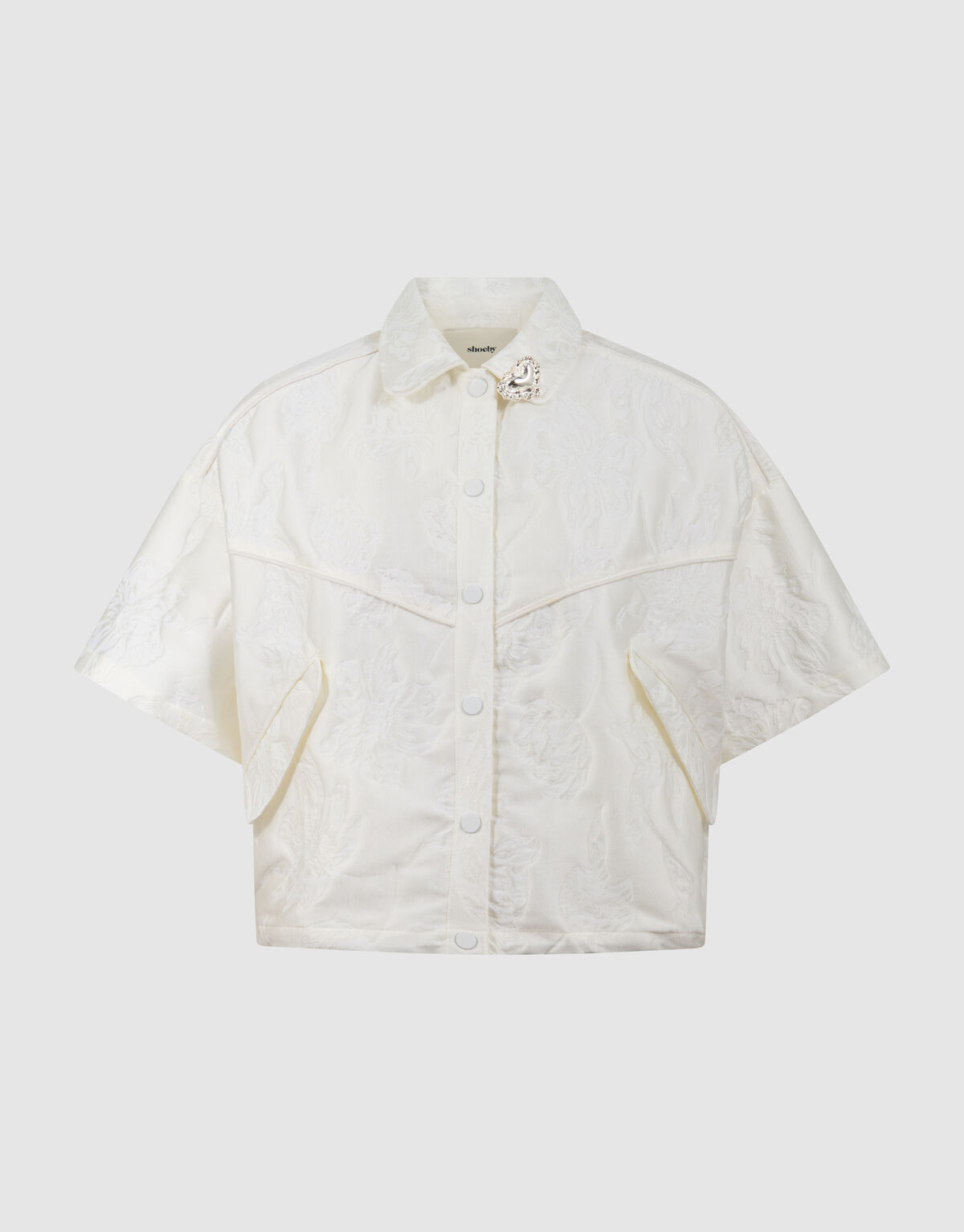 Oversized Jacquard Jacke Off-White SHOEBY WOMEN