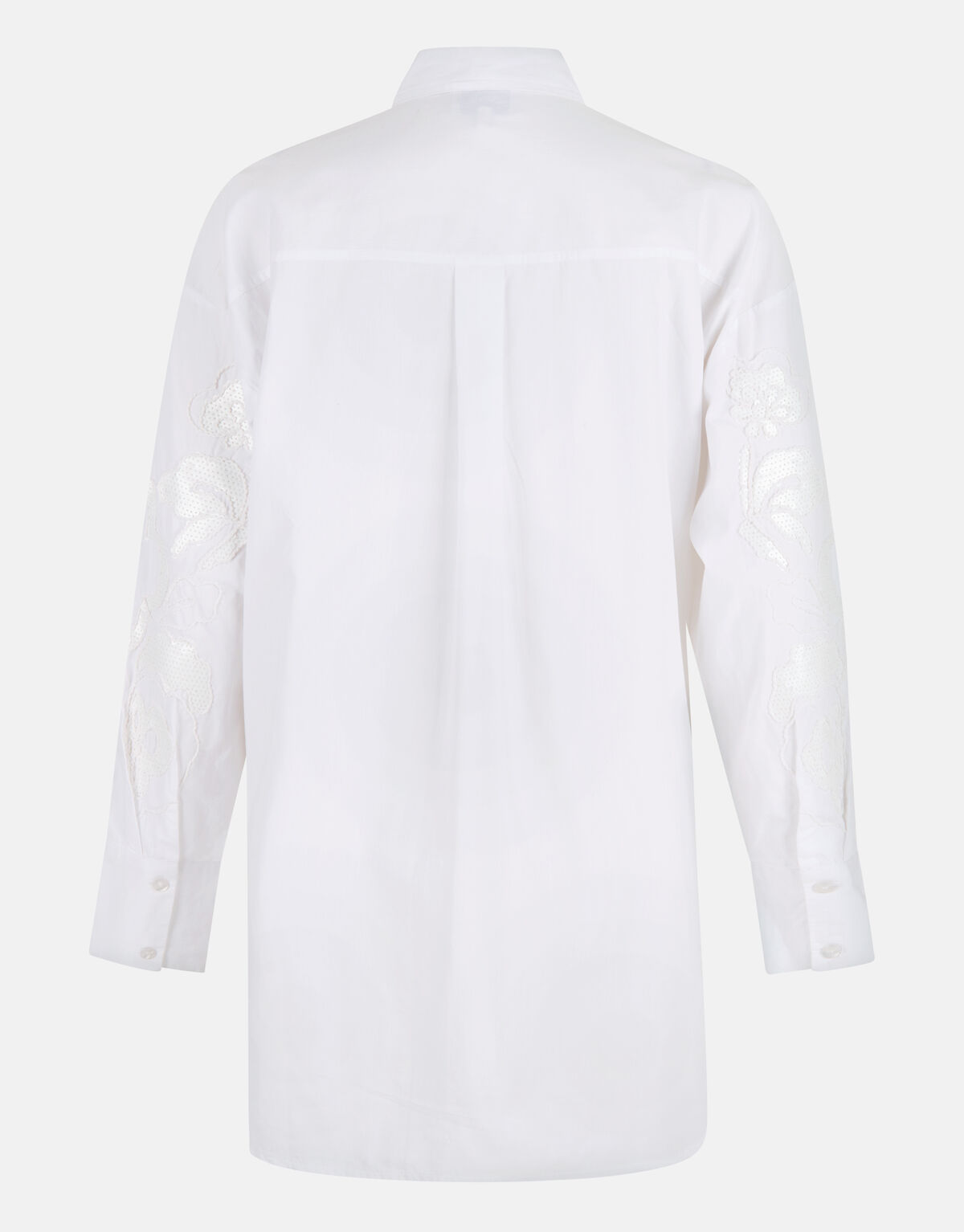 Pailletten Popeline Bluse Weiß SHOEBY WOMEN