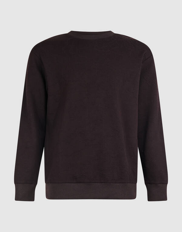 Struktur Sweatshirt Dunkelbraun SHOEBY MEN