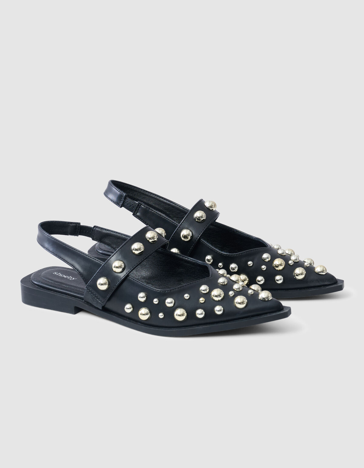 Studs Slingback Black SHOEBY SHOES