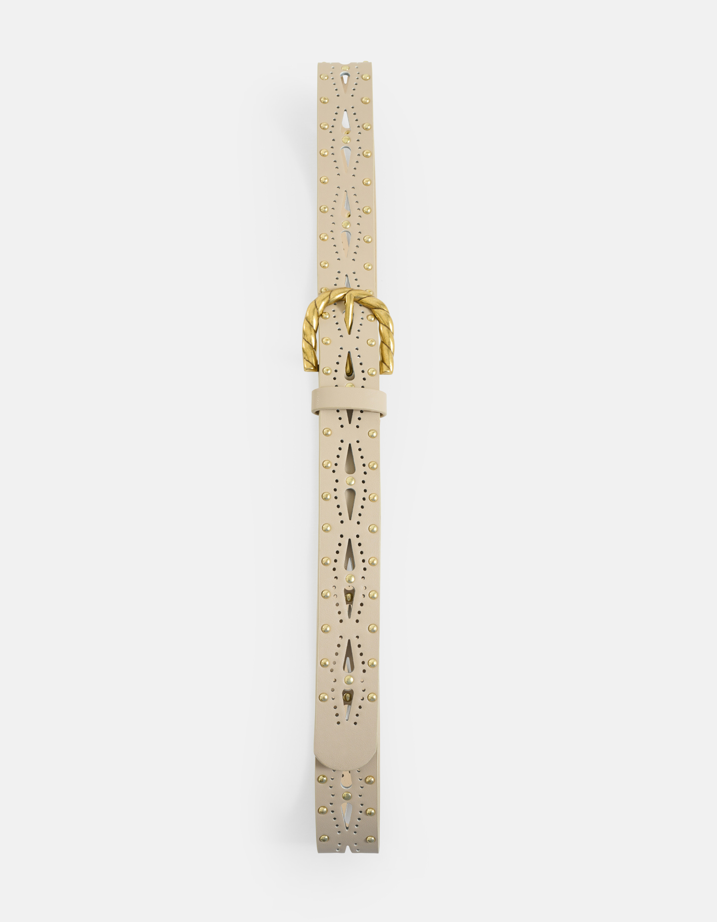 Gürtel mit gedrehter Schnalle Beige SHOEBY ACCESSOIRES