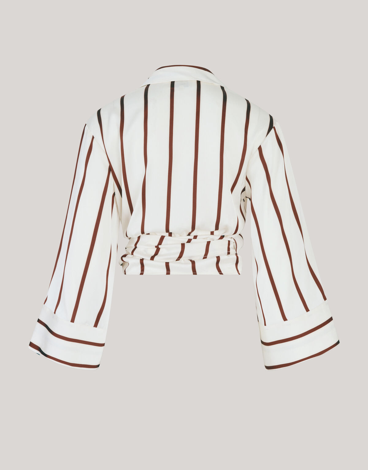 Gestreifte Overslag-Bluse Wei&szlig; von Mieke SHOEBY WOMEN