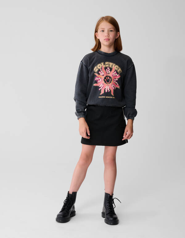 Sportlicher Cargo-Minirock Schwarz SHOEBY GIRLS