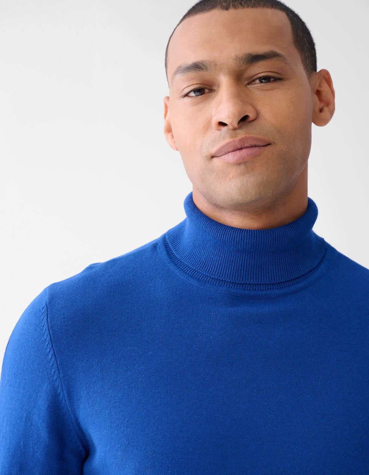 Basic Rollkragenpullover Blau SHOEBY MEN