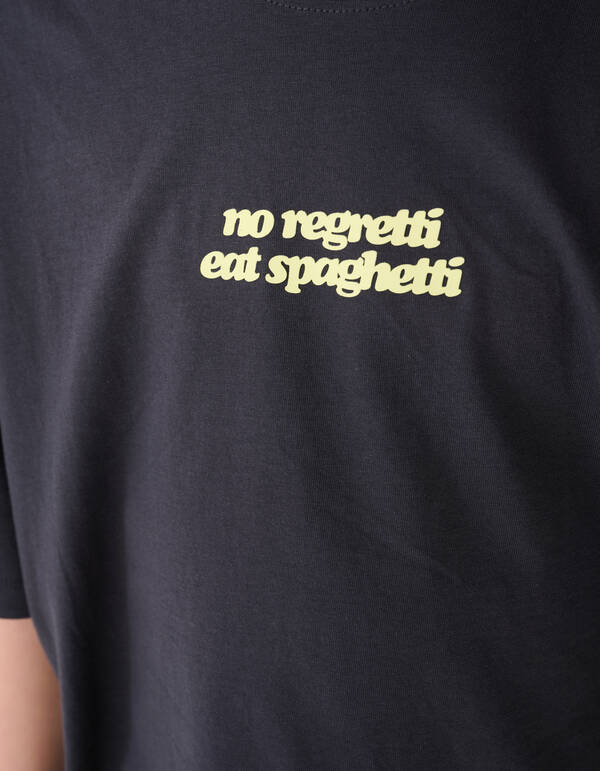 Spaghetti Artwork T-Shirt Dunkelgrau SHOEBY BOYS