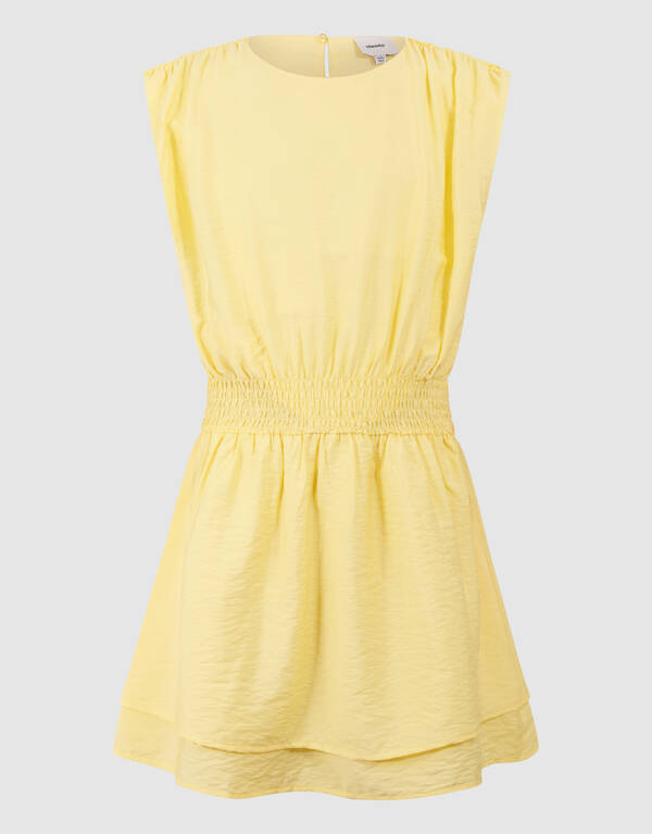 Smock Mini Kleid Hellgelb SHOEBY GIRLS