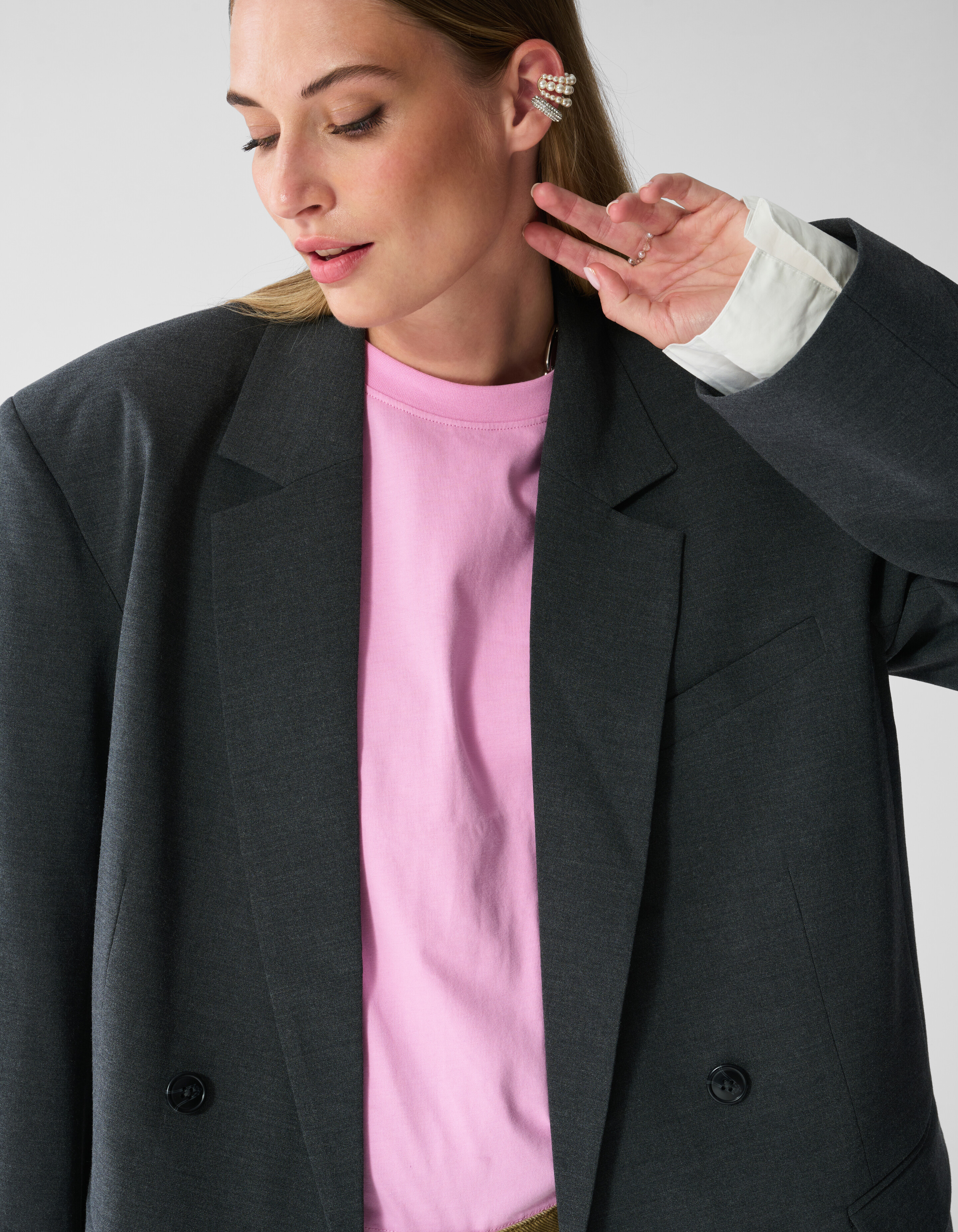 Oversized Blazer Grau SHOEBY WOMEN