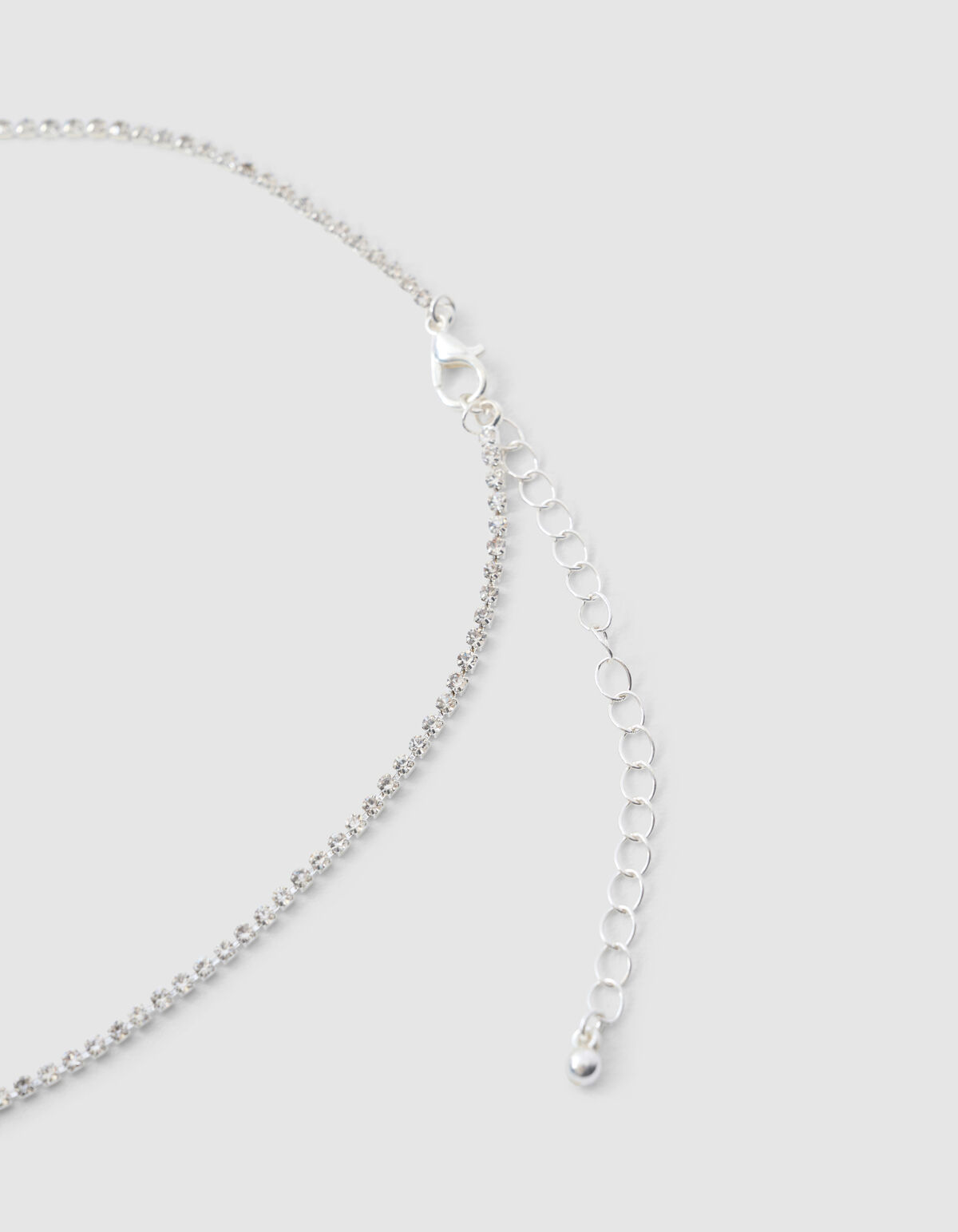 Lange Strasskette, Silber SHOEBY ACCESSOIRES