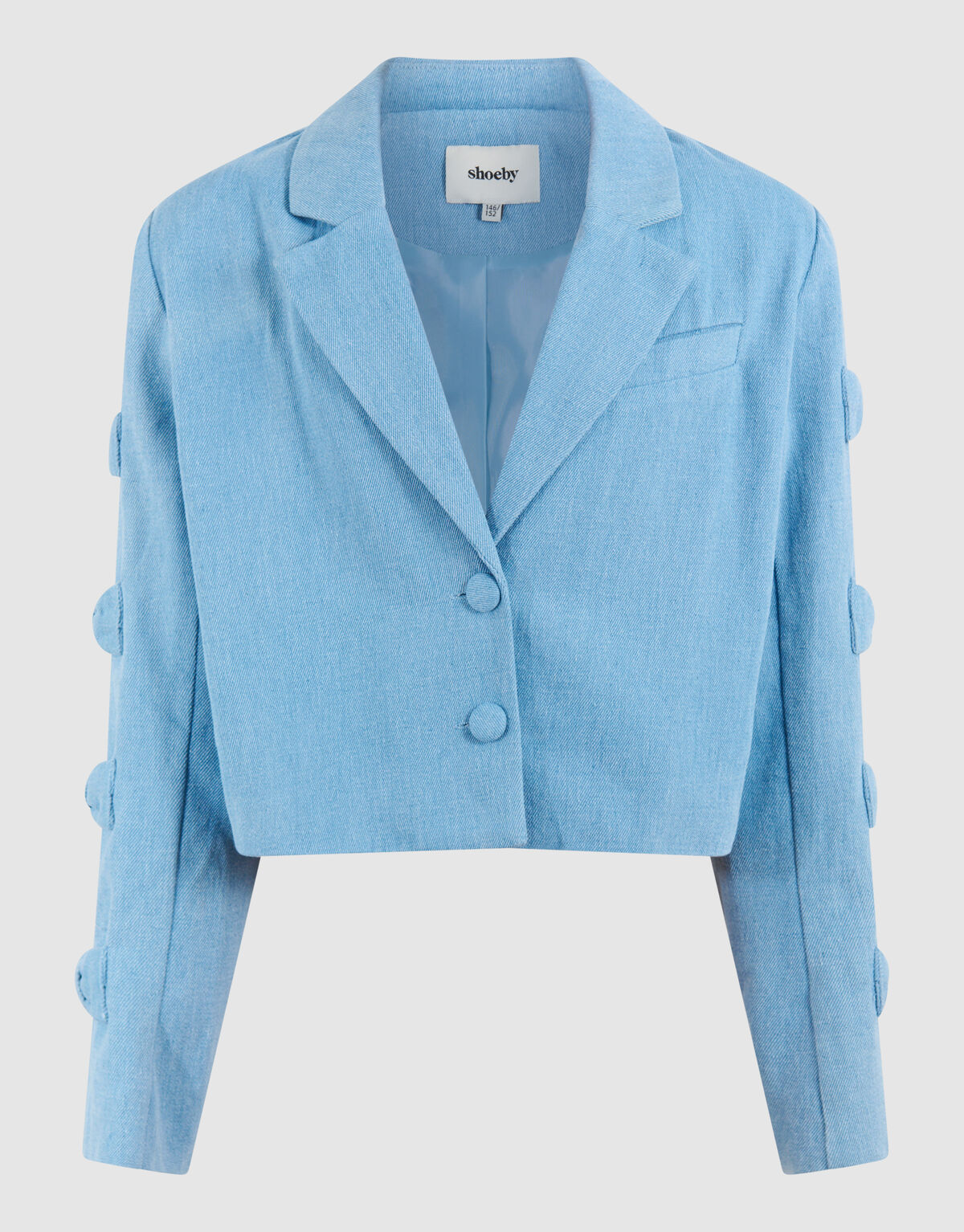 Gekürzter Blazer mit Schleife Blau SHOEBY GIRLS