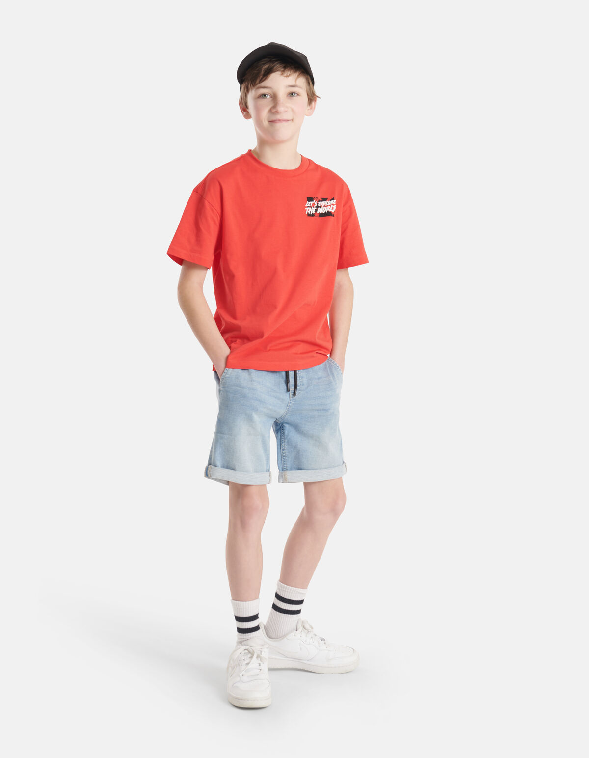 Jogger-Shorts mit Kordelzug Hellblau SHOEBY BOYS